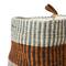 Hello Honey® Rust Striped Woven Jute Basket with Liner Set